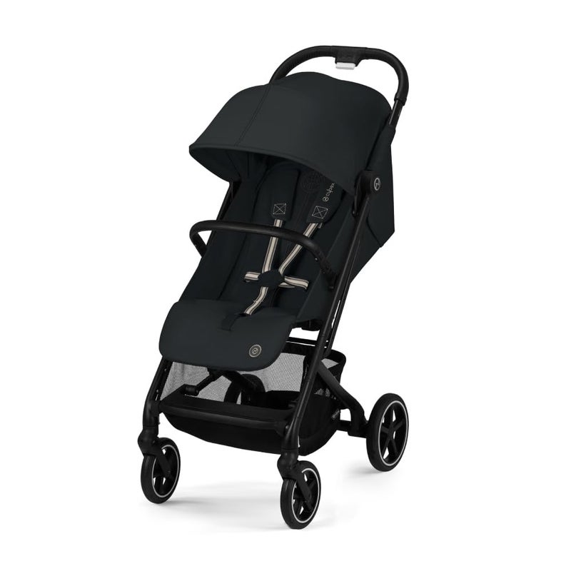 cybex عربة سفر CYBEX Beezy 2 المدمجة والخفيفة الوزن متوافقة مع مقاعد سيارات CYBEX باللون الأسود السحري - Image 1