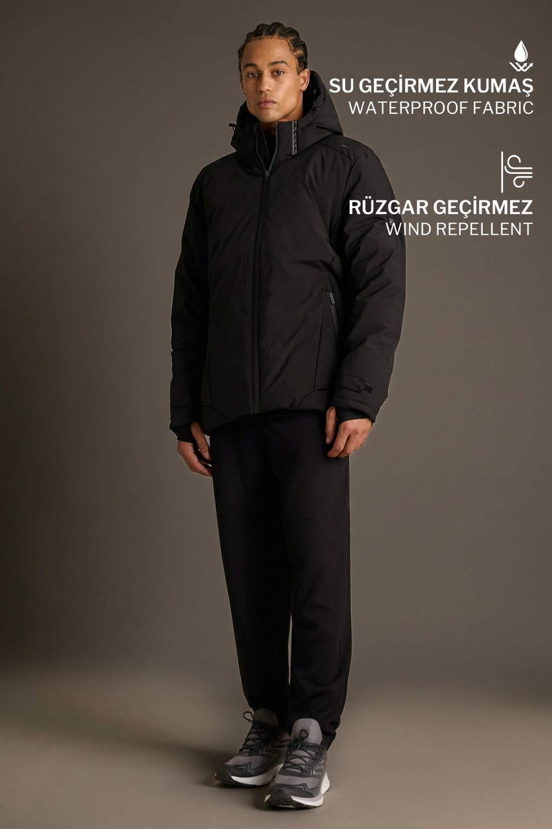 Defactofit USB Heated Waterproof Windproof Hooded Zippered Winter Ski Jacket - Image 2