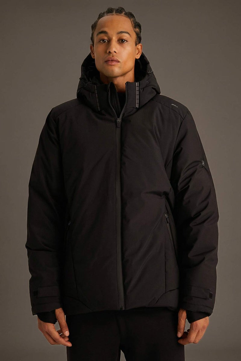 Defactofit USB Heated Waterproof Windproof Hooded Zippered Winter Ski Jacket - Image 3