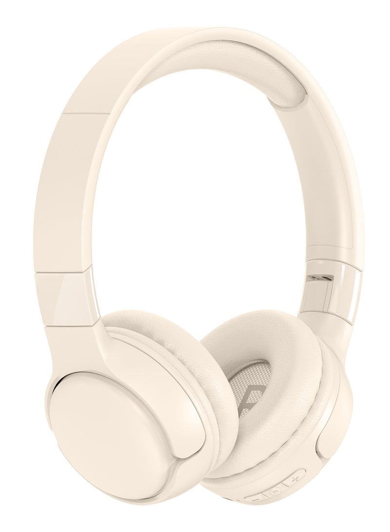 Honor 500 mAh Choice Headphones Lite On-Ear Wireless Headphone with 40mm Deep Bass Driver, 82-Hour Battery Life, Dual-Device Connection, AI Call Noise Cancellation & Foldable Lightweight Design, Beige - Image 1