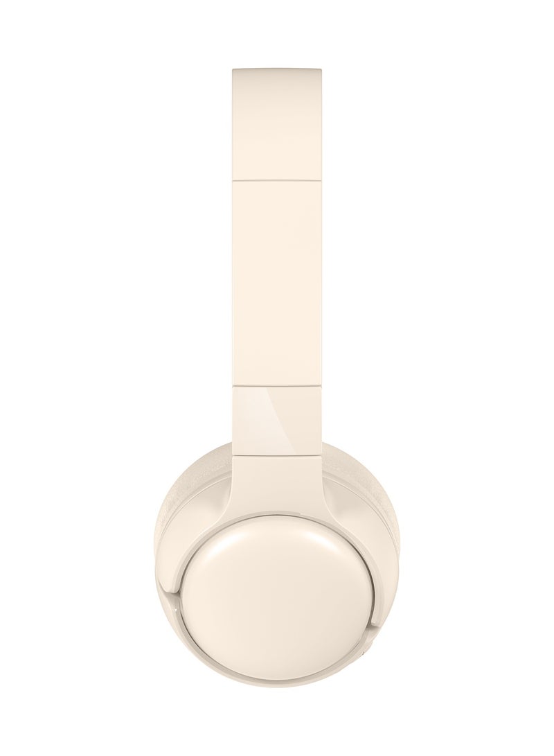 Honor 500 mAh Choice Headphones Lite On-Ear Wireless Headphone with 40mm Deep Bass Driver, 82-Hour Battery Life, Dual-Device Connection, AI Call Noise Cancellation & Foldable Lightweight Design, Beige - Image 5