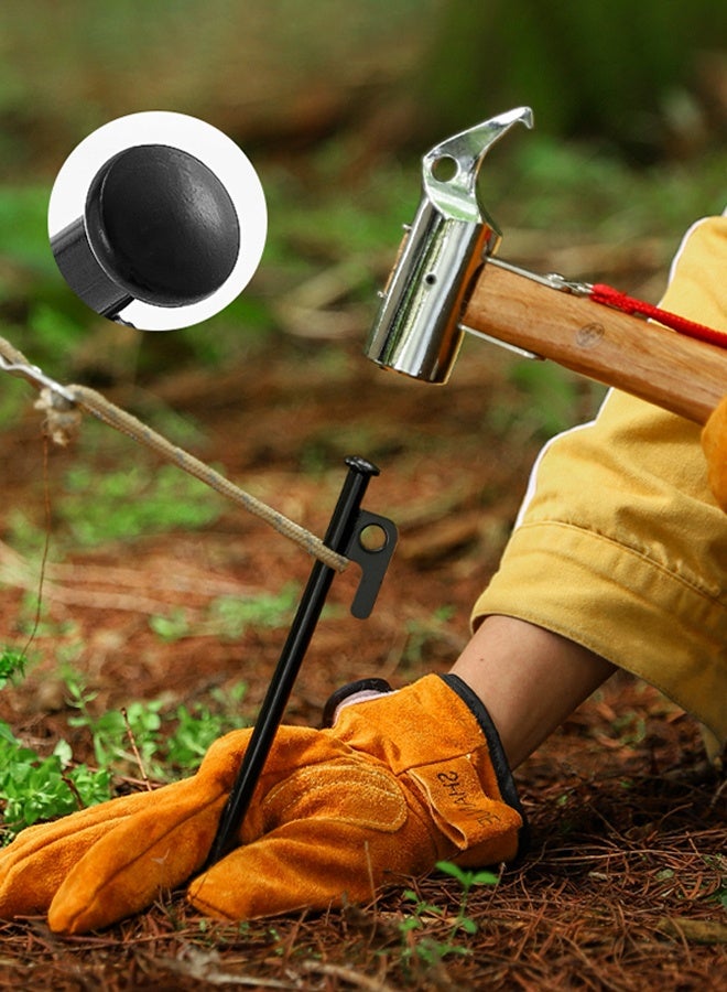 UNUNS Tent Stakes,8 Pack Camping Stakes High Strength Steel Tent Heavy Duty,30 CM Long Anchoring Tent Pegs,Unbreakable Inflexible Stakes For Pop Up Canopy,Hiking,Outdoor,Gardening - Image 4