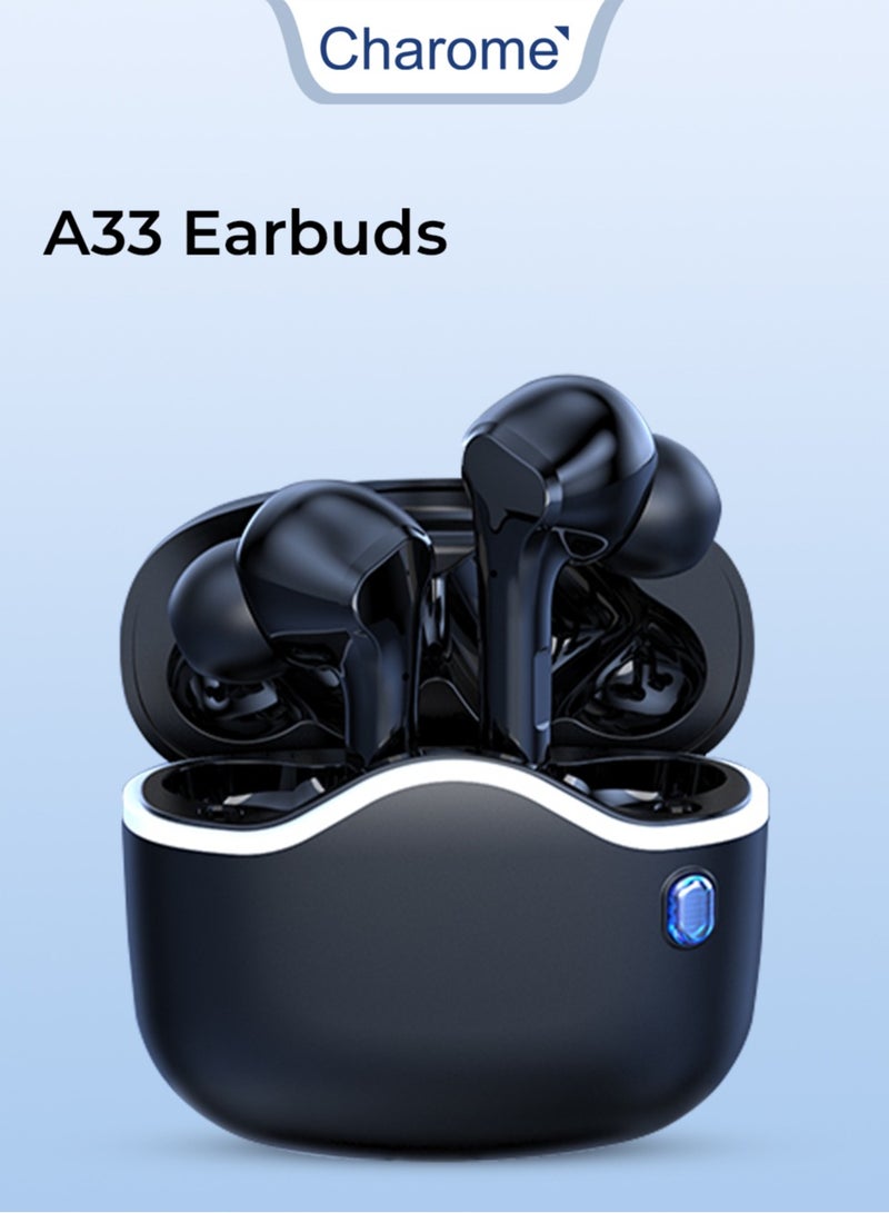 A33 Freedom Wireless Bluetooth Headset - Black | High-Fidelity Sound, Ergonomic Design, Long Battery Life, and Built-in Microphone