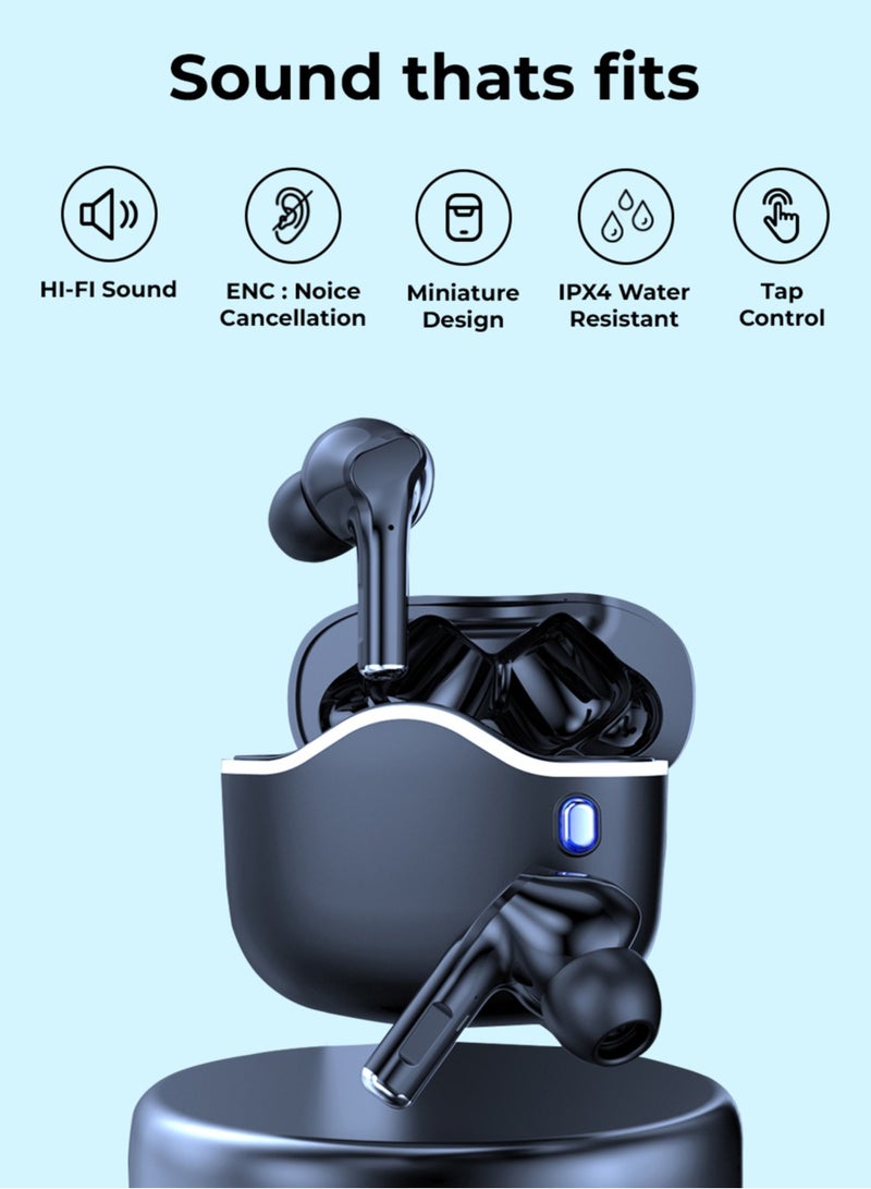 A33 Freedom Wireless Bluetooth Headset - Black | High-Fidelity Sound, Ergonomic Design, Long Battery Life, and Built-in Microphone