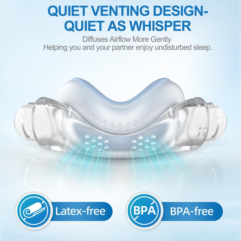ItAll 2PCs Replacement CPAP Fabric Nasal Pillow Mask Cushion (M) for Airfit N30I & Airtouch N30I, Improved QuietAir N30i - Effictive Moisture-Wicking & Redness-Reducing, ItAll Supplies Accessories - Image 3