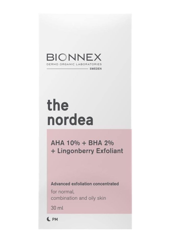 BIONNEX بيونكس سيروم نورديّا المقشر مع AHA 10% و BHA 2% وتوت لينغون لعلاج حب الشباب وتفتيح البشرة - Image 2