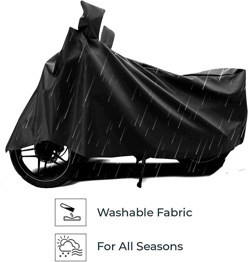 Autofy Universal Bike Cover UV Protection & Dustproof Bike Body Cover for Two Wheeler Bike Scooter Scooty Activa (Black) - Image 3