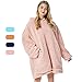 Felicigeely Felicigeely Ã‚Â Wearable Fleecehug Hoodie Blanket ,Oversized Blanket Sweatshirt,Soft Warm Reversible Hooded Sweatshirt  - Image 2