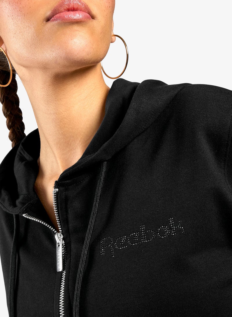 Reebok Studded Logo Full Zip Hoodie - Image 3