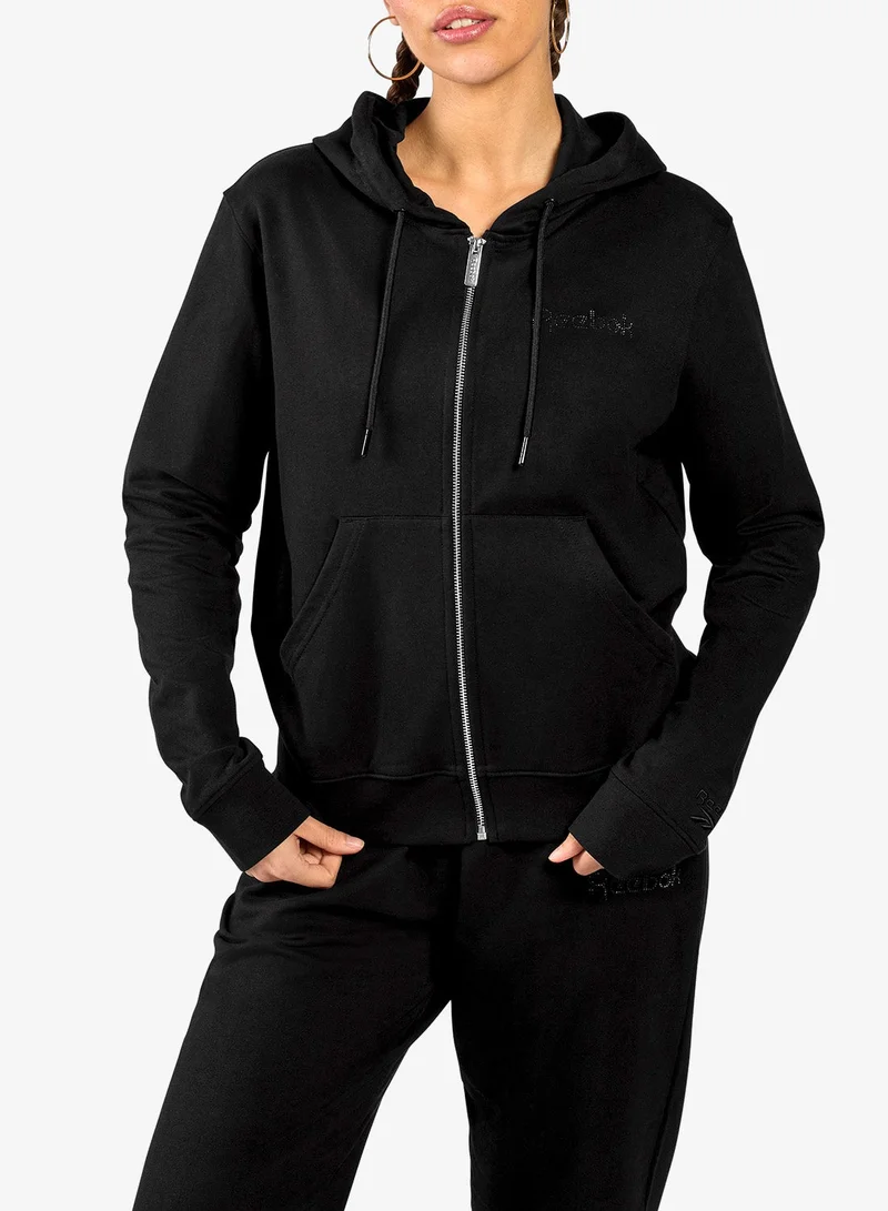 Studded Logo Full Zip Hoodie