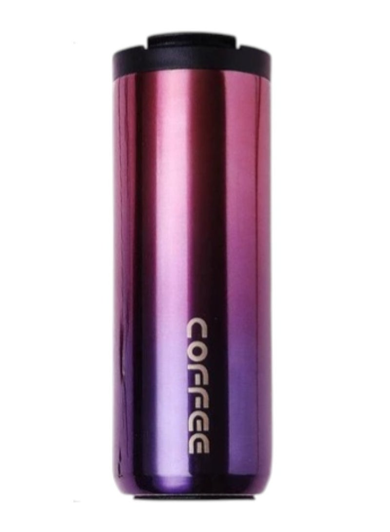Coffee Travel Mug Coffee Hot Travel Mug Vacuum Insulated Coffee Mug with Leak Proof Screw Lid Coffee Cup Keep Warm or Cold for Coffee or Tea Drinks 500ml Purple - Image 2