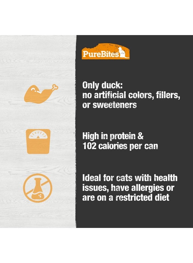 بيور بيتيس طعام القطط من PureBites 100% Pure Duck Pate | علبة 2.5 أونصة | مكون واحد فقط | علبة تحتوي على 12 قطعة - Image 4