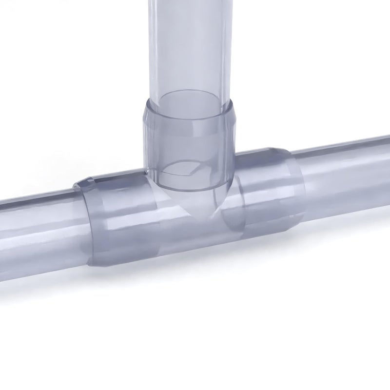 FORMUFIT F034TEE-UV Tee PVC Fitting, Furniture Grade, 3/4" Size, Clear - Image 2