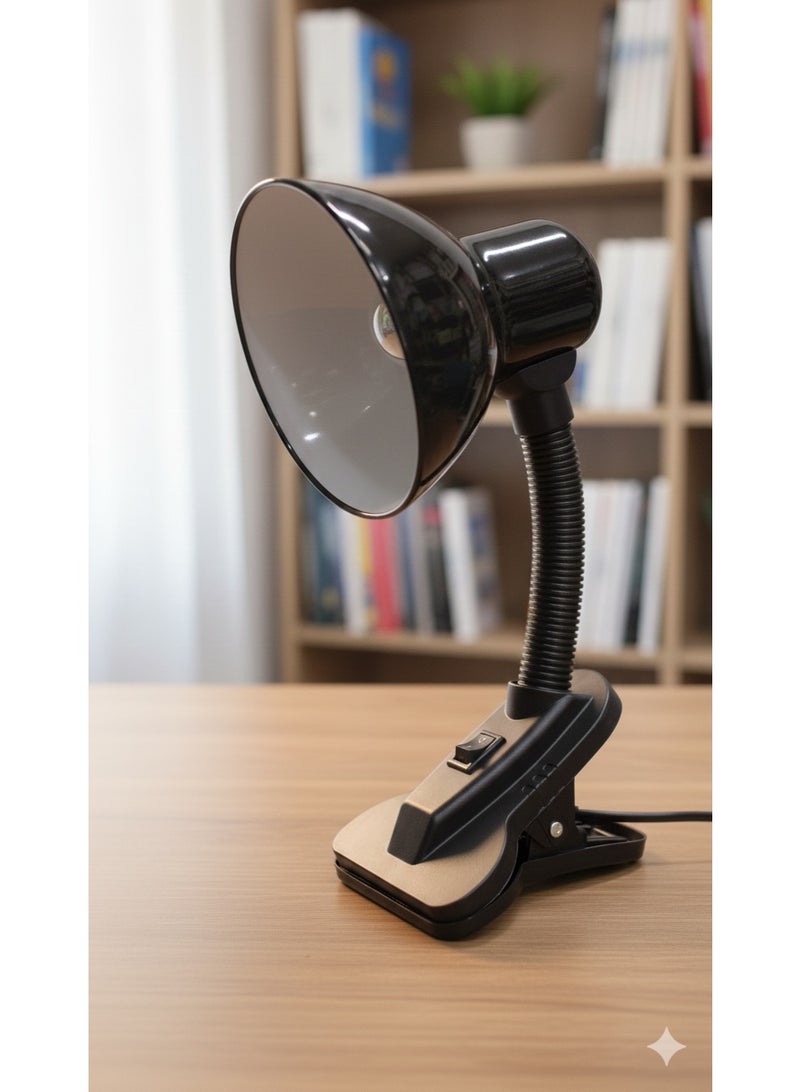 اباجورة مكتب مشبك أباجورة مكتب مرنة بمشبك تثبيت – إضاءة مثالية للدراسة والقراءة.اسود