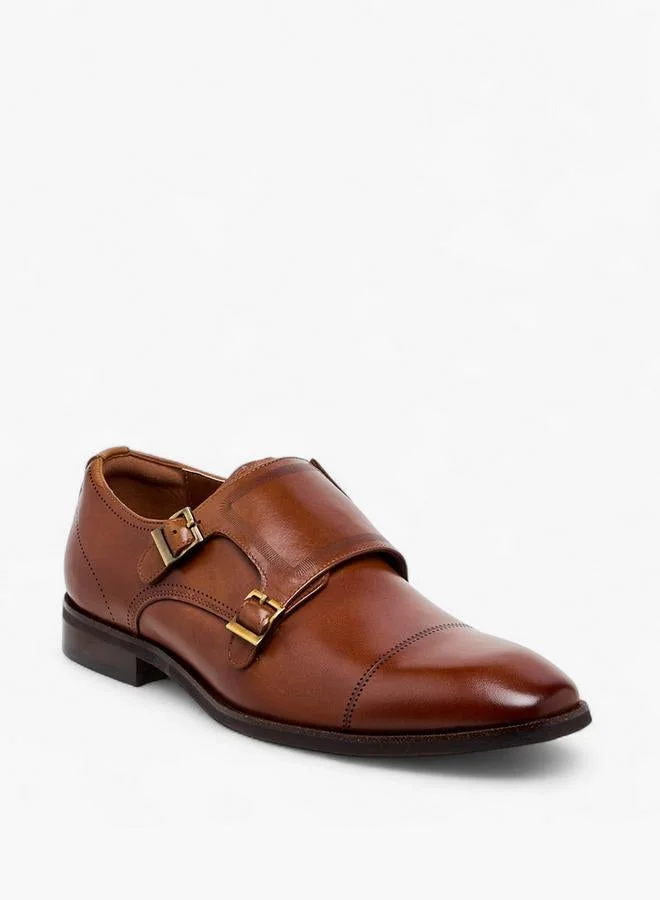 دوتشيني Men Slip-On Leather Monk Shoes