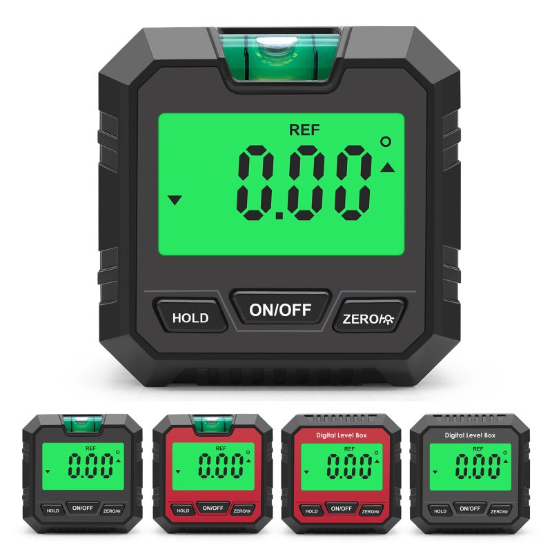 Mini Digital Inclinometer Protractor/Inclinometer/Level  3 IN 1 Angle Finder Angle Meter/Bevel Gauge 90° Gauge Digital Level Box for 4 x 90 Degree Measuring Range - Image 3