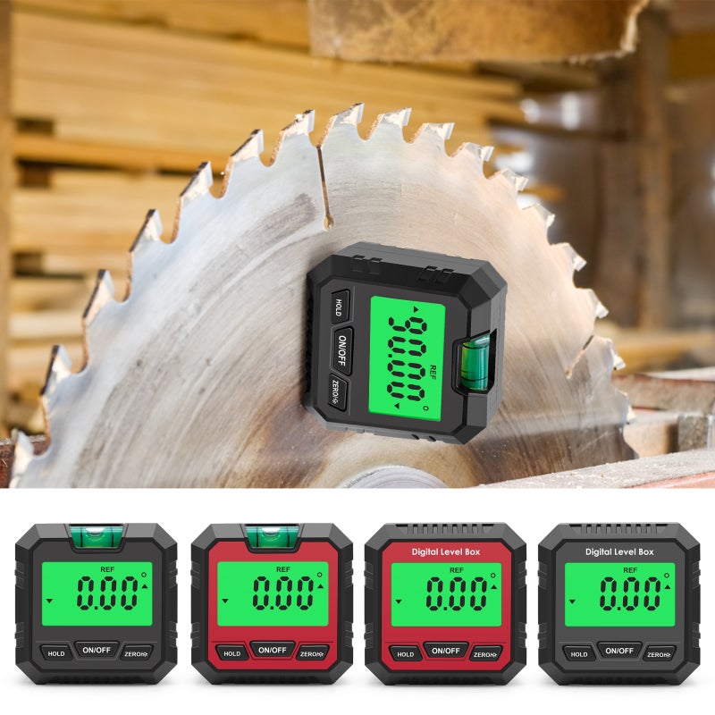 Mini Digital Inclinometer Protractor/Inclinometer/Level  3 IN 1 Angle Finder Angle Meter/Bevel Gauge 90° Gauge Digital Level Box for 4 x 90 Degree Measuring Range - Image 2