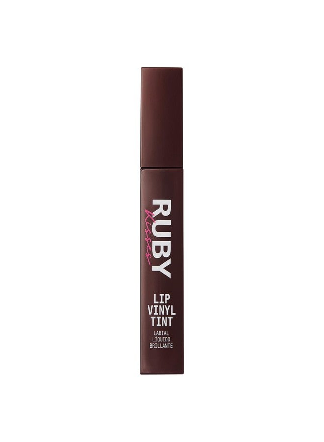 Ruby Kisses Lip Vinyl Tint - High-Pigment, Transfer-Proof, Smudge-Proof Liquid Lipstick, Soft-Satin Shine, Lightweight Makeup, Long-Lasting Lip-gloss, Full Coverage Color (BRAVE, 2.8mL) - Image 2