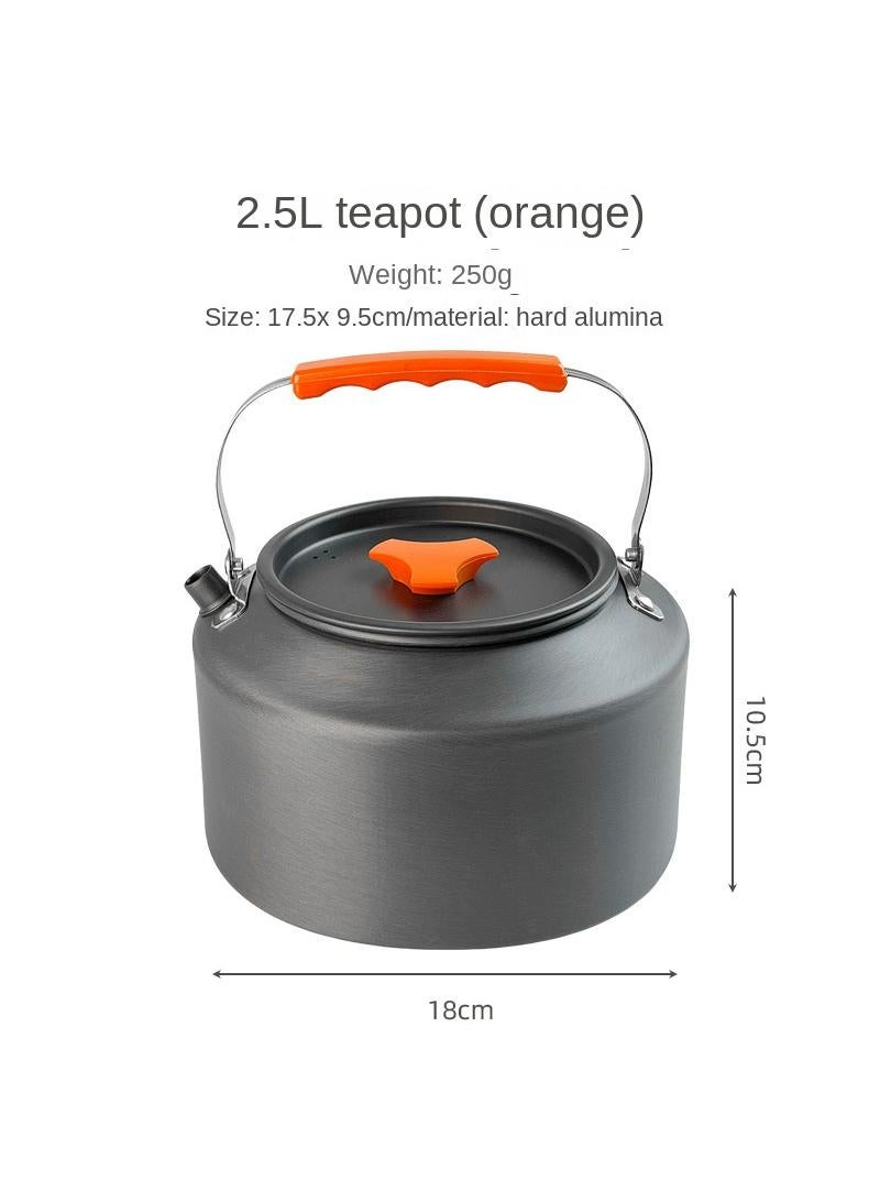 Y&D Black and Red Stainless Steel Outdoor Mountaineering Camping Portable Boiling Kettle - Image 2