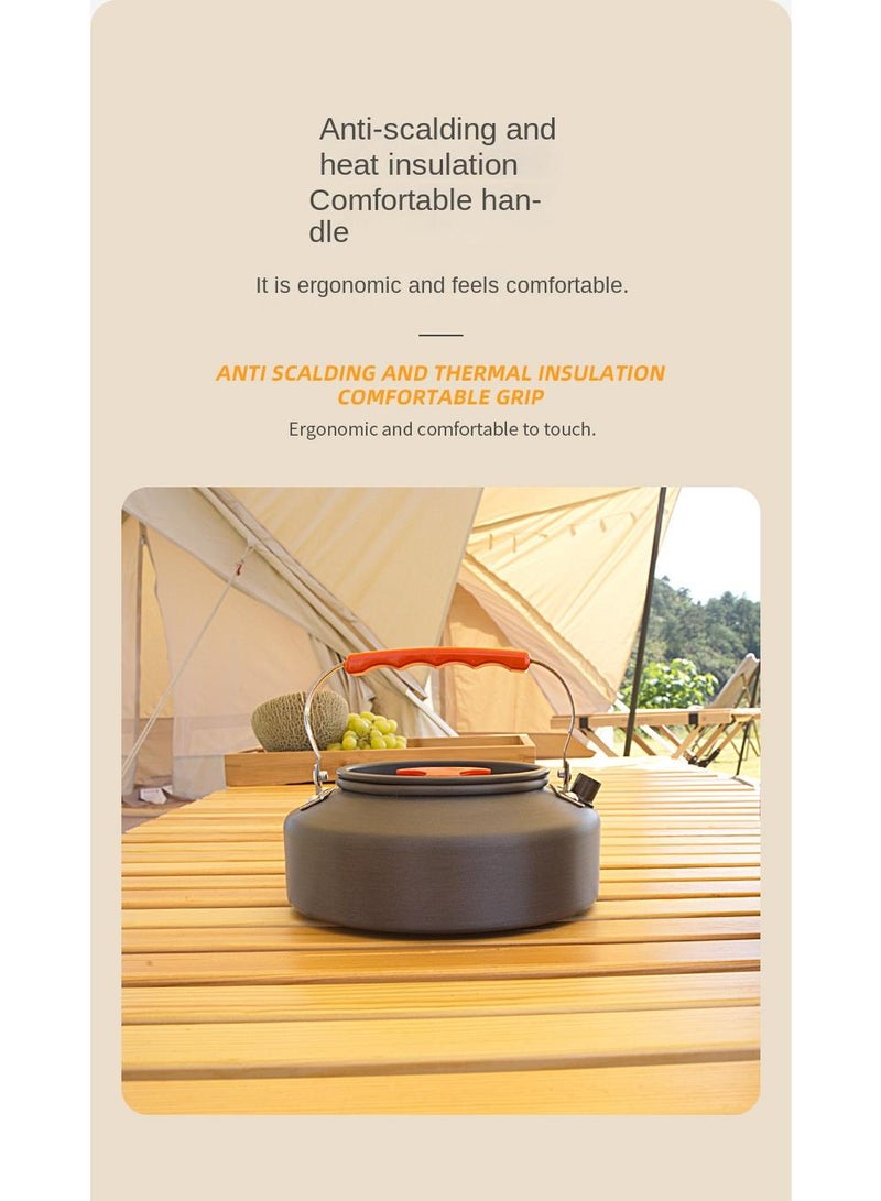 Y&D Black and Red Stainless Steel Outdoor Mountaineering Camping Portable Boiling Kettle - Image 3