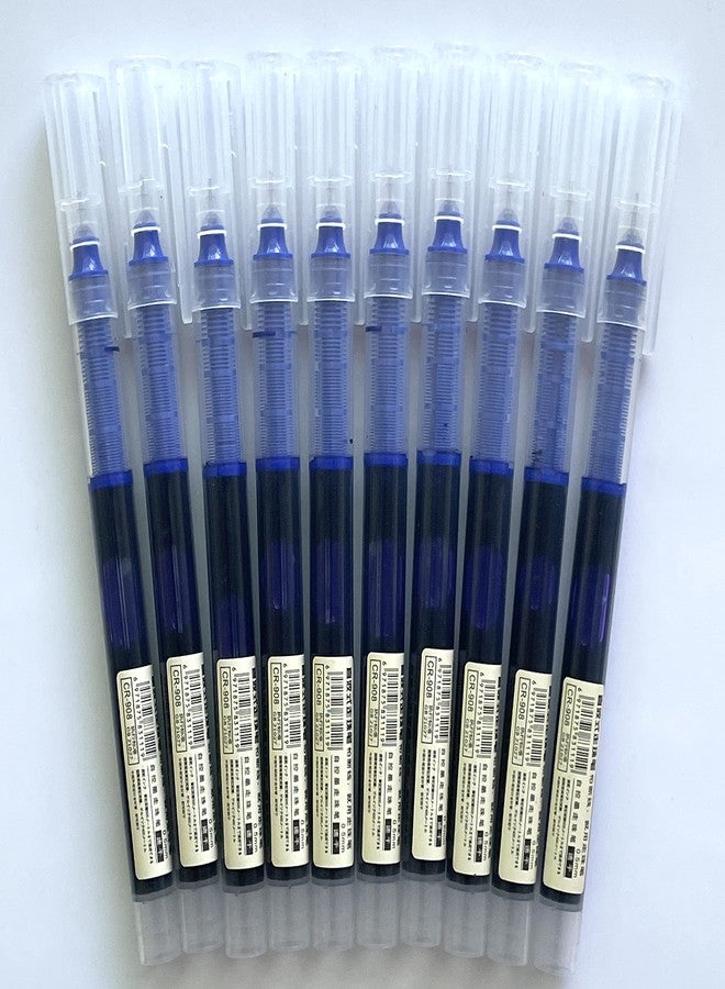 sencoo 10 pack Blue Extra Fine Point Pens Liquid Ink Pen Rolling Roller ball Quick-drying Ink for Home Office School Students Pens - Image 1