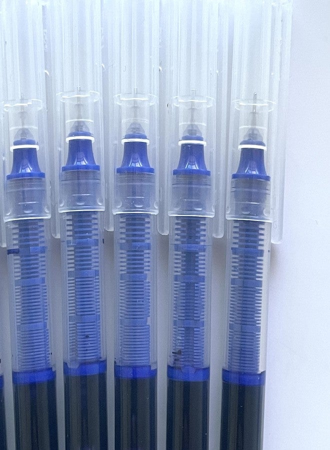 sencoo 10 pack Blue Extra Fine Point Pens Liquid Ink Pen Rolling Roller ball Quick-drying Ink for Home Office School Students Pens - Image 3
