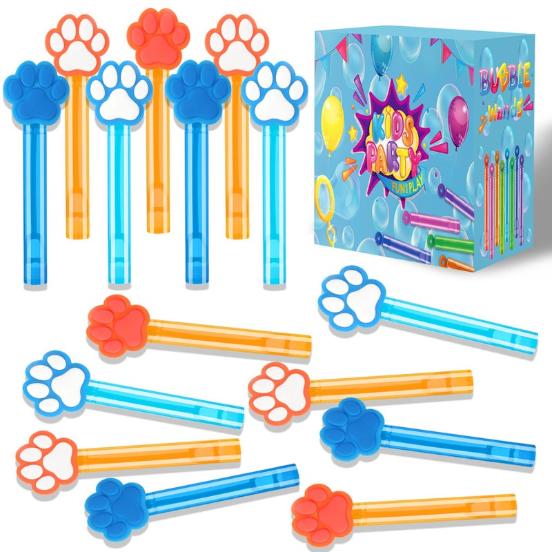 PLOUGVI 24Pcs Blue Orange Dog Paw Bubble Wands for Kids Paw Party Favors Supplies Decorations Pinata Goodie Bag Stuffers Classroom Prizes - Image 3