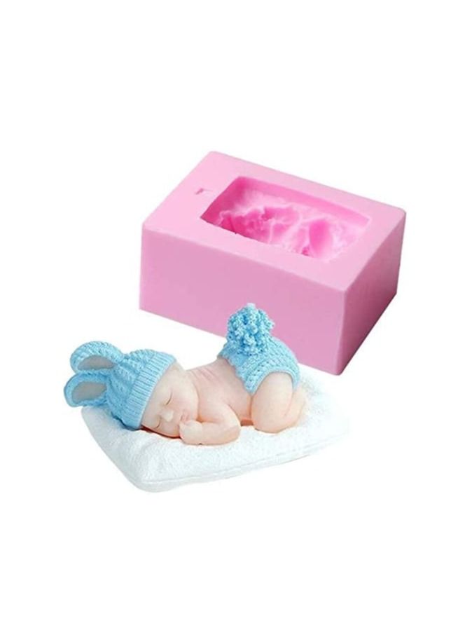 Baby Silicone Mold with Hat and Pillow - Image 1