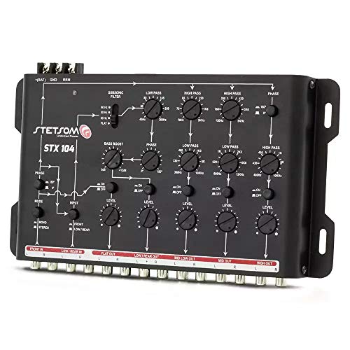 Stetsom STX 104 PRO - Crossover, 5 Way Channels, Digital Electronic Car Audio, Output Signal Processor, Car Audio Crossover High Precision, Audio Crossover, Crossover Adjustment, Audio Equalization - Image 4
