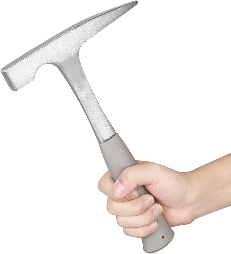 EFFICERE 22-Ounce All Steel Rock Pick Hammer with Pointed Tip, 11-Inch Overall Length | Essential for Geological Study, Rock Hounding, Prospecting, Mining, Fossil Dig, Masonry Related and Much More - Image 5