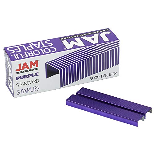 JAM PAPER Standard Size Colorful Staples - Violet Purple - 5000/box - Image 3