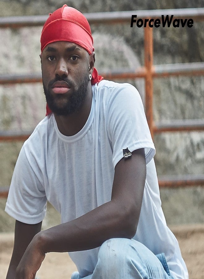 ForceWave Velvet Durag for Men Wave Cap Velvet Dorag for Men Women 360 Wave - Image 4