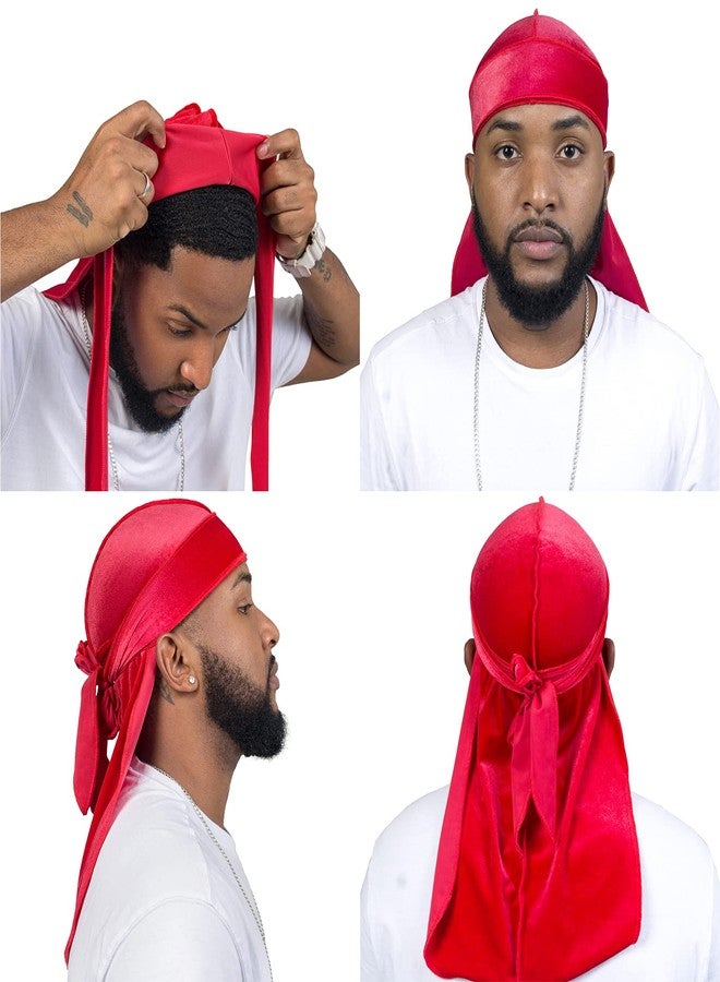 ForceWave Velvet Durag for Men Wave Cap Velvet Dorag for Men Women 360 Wave - Image 2