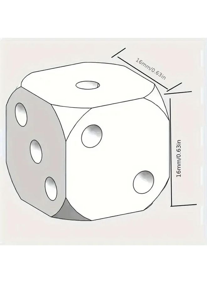 20 قطعة من النرد ثنائي اللون بالأبيض والأسود بحجم D6 لألعاب الأدوار والتعليم الرياضي - Image 3