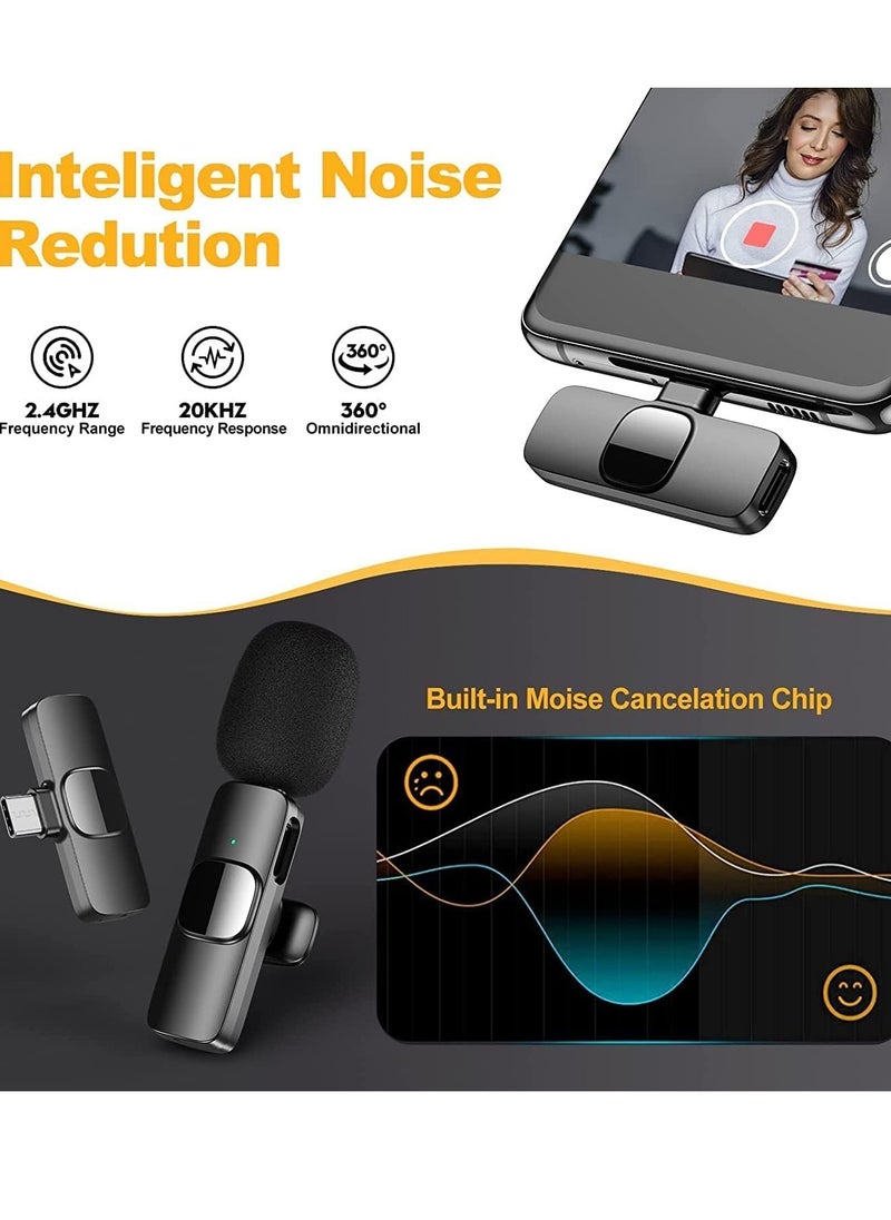 Generic - Type-C Wireless Clip-On Microphone – Professional Lavalier Mic for Video Recording, Singing, Live Streaming & Studio Use – Miniature Hands-Free Mic for Type-C Devices - Image 1