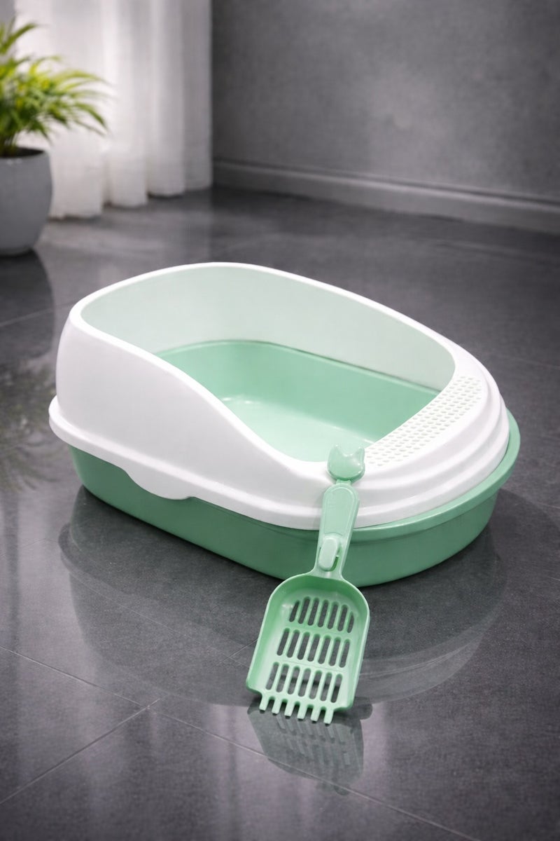 vsell24 Cat Litter Box with Scoop – Deep, Easy-Clean Tray– 56×39×26cm - Image 1