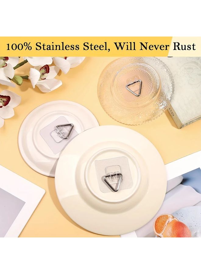 6pcs Invisible Adhesive Wall Plate Hangers Vertical Sleek Mount For Display Art Picture - Image 3