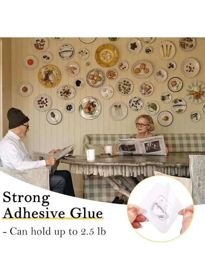 6pcs Invisible Adhesive Wall Plate Hangers Vertical Sleek Mount For Display Art Picture - Image 5