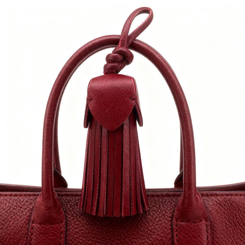 Brown Leather Tassel Pendant Charm For Bags Keys Car - Image 3