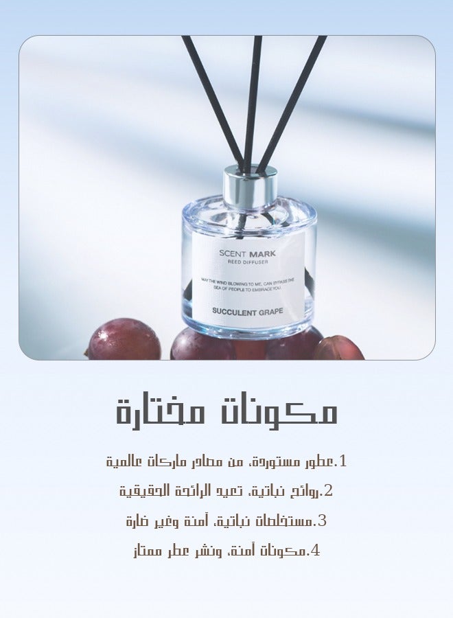 Litus Home Perfume Reed Diffuser,Green Tea(Refreshing Green Tea Breeze) Fragrance,5 Rattan Reeds,50ml - Image 3