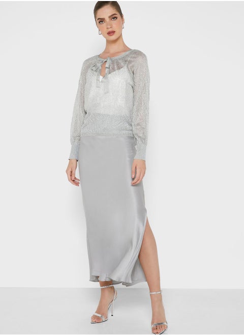 Asymmetric Midi Skirt