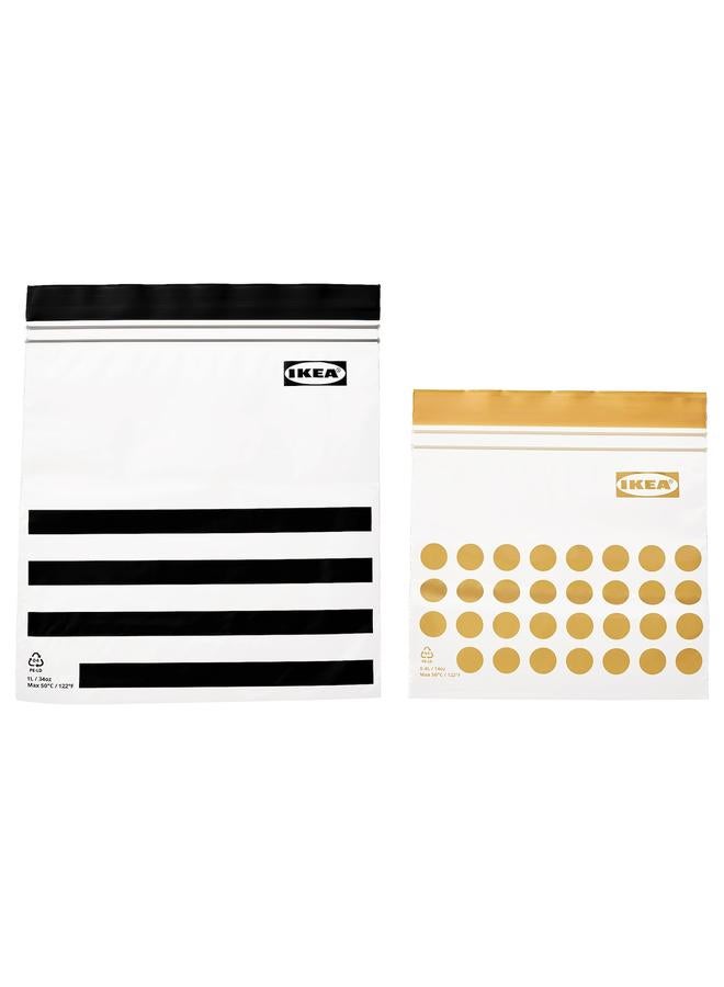 Zaboon Resealable Bag, Patterned/Black Yellow, 1/0.4 L - Image 1