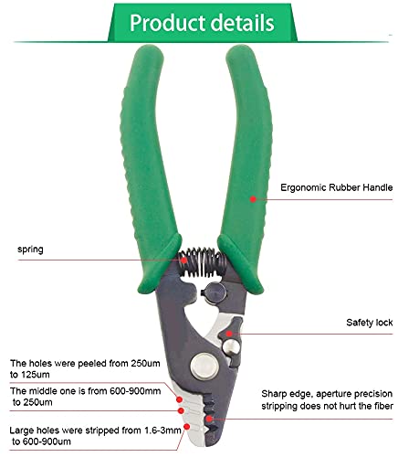 Corslet High Precision Optical Fiber Stripper 125m3mm Outer Coating Stripping ThreePort Optical Fiber Stripping Pliers - Image 2