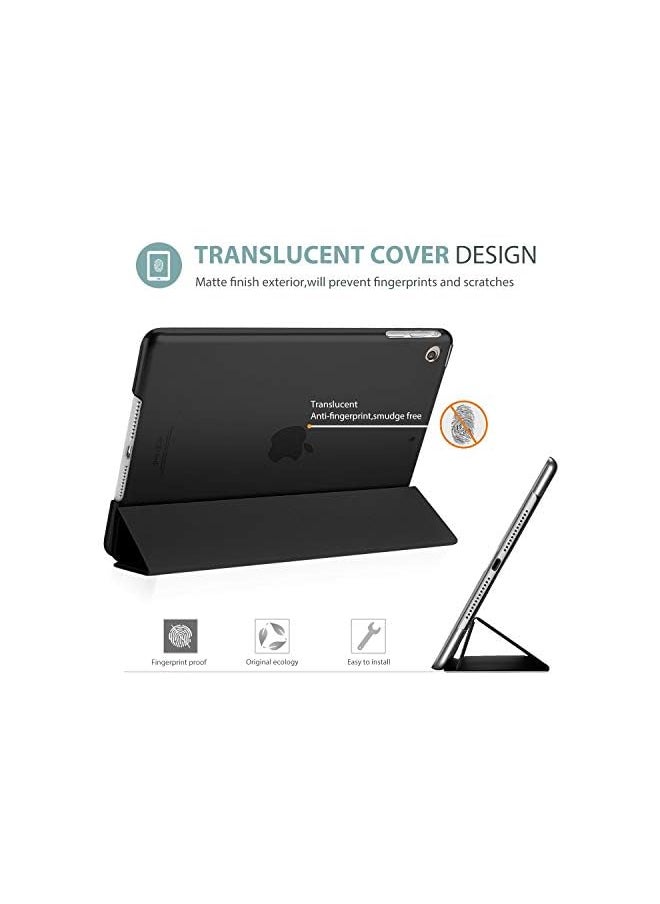 Procases - Smart Case For Ipad Air 1St Edition, Ultra Slim Lightweight Stand Protective Case Shell With Translucent Frosted Back Cover For Apple Ipad Air 2013 Model (A1474 A1475 A1476) -Black - Image 1