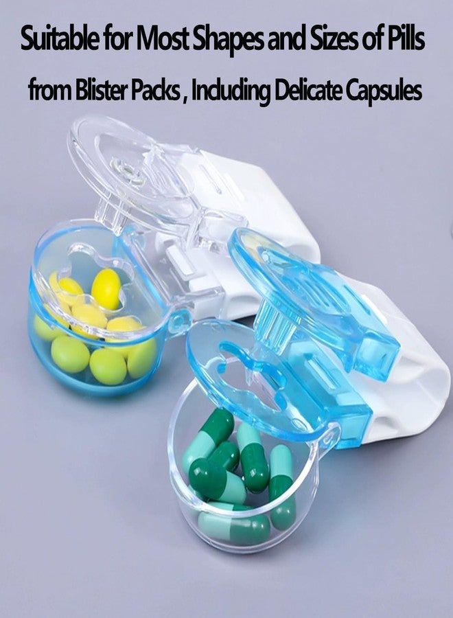 2026New Portable Pill Taker Remover, Pill Remover, Blister Pack Opener Popper Assistance No Contact Easy to Take Out Portable Travel Tablet Dispenser Pills Extractor Tool Medication Aids (3PCS) - Image 4