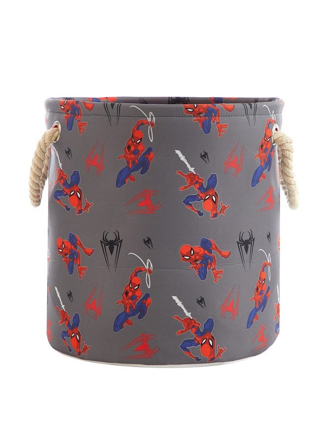 Idea Nuova Marvel Spiderman 3 Piece Multi Size Fabric Nestable Toy Storage Basket Set, with Rope Carry Handles  - Image 3