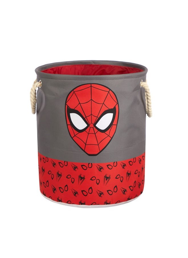 Idea Nuova Marvel Spiderman 3 Piece Multi Size Fabric Nestable Toy Storage Basket Set, with Rope Carry Handles  - Image 2