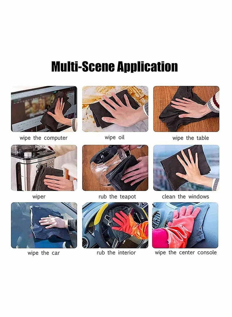 10Pcs Magic Cleaning Cloth Thickened Microfibre Cleaning Cloths Streak Free All Purpose Microfiber Towels Reusable Microfiber Cleaning Rag for Kitchen Bathroom Car Glass - Image 4
