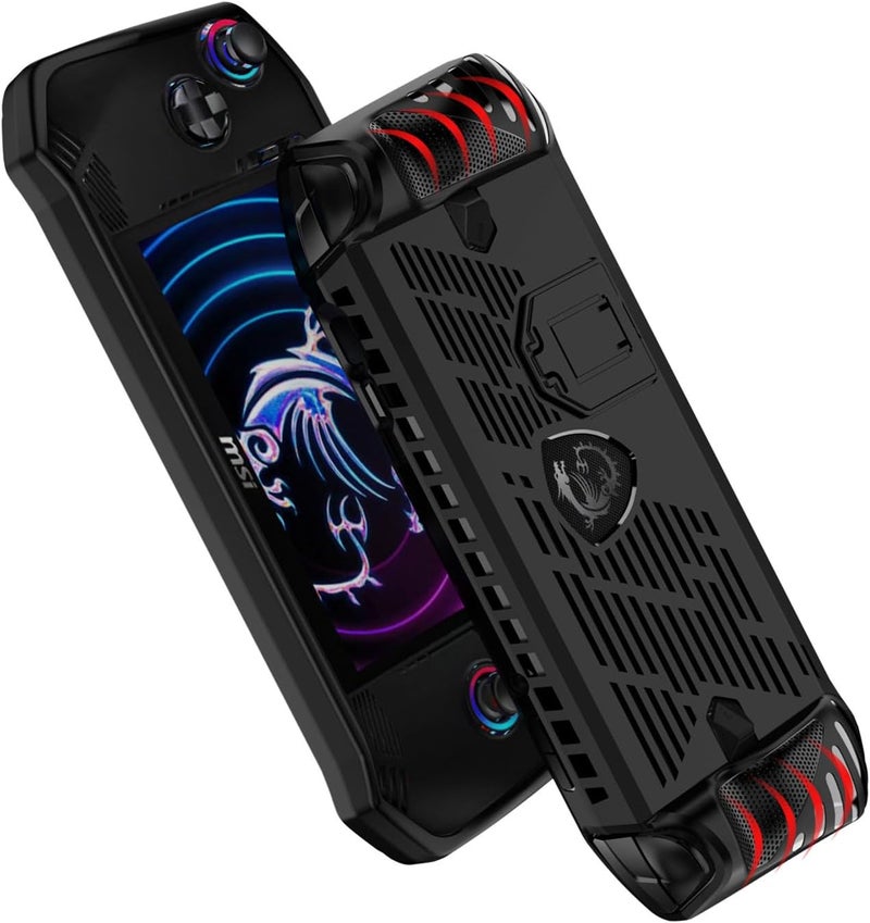 مناسب لحالة حماية MSI claw، مقوس TPU، ملحقات أجهزة اللعب المحمولة، حالة حماية مضادة للسقوط، لون أسود - Image 4