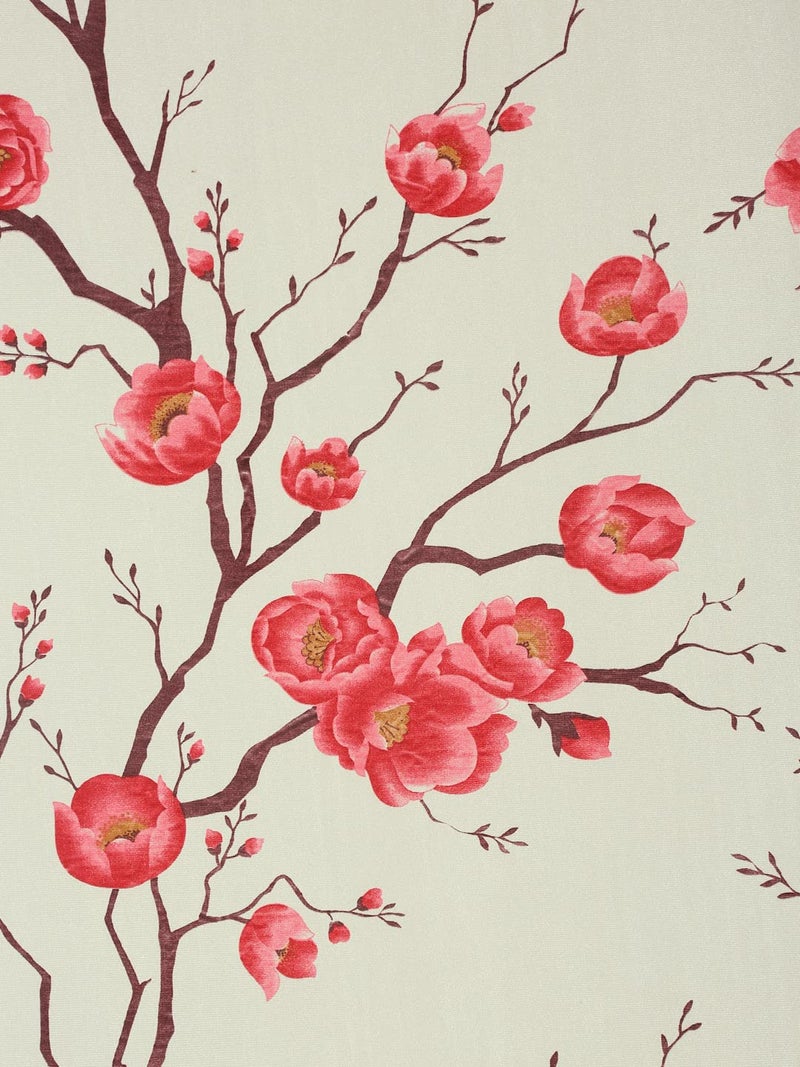 Fashion String 2 Piece 3D Tulips Eyelet Polyester Long Door Curtains 9 Feet Red - Image 3